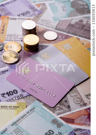A credit card for contactless cashless payments via a terminal or online. A credit card 138093613