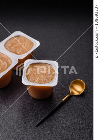 Apple sweet sauce, baby food, canned ingredient for desserts. Apple sauce Apple sweet sauce, baby food, canned ingredient for desserts. Apple sauce 138093837