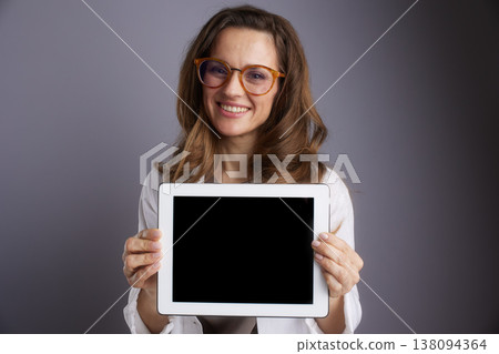 Professional Healthcare Educator with Blank Tablet Professional Healthcare Educator with Blank Tablet 138094364