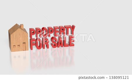 Property For Sale Residential Home Investment and Real Estate Concept 3d render. 138095121