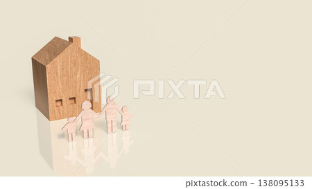 Family Home Protection And Real Estate Security Concept 3d render. 138095133