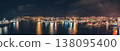 Nighttime panoramic view of Thorshavn, Faroe Islands with glittering city lights 138095400