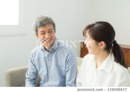 Senior couple in the living room Senior couple in the living room 138096657