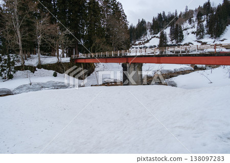 Snowscape of Hagama River Snowscape of Hagama River 138097283