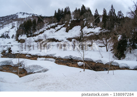 Winter scenery of Hagama River Winter scenery of Hagama River 138097284