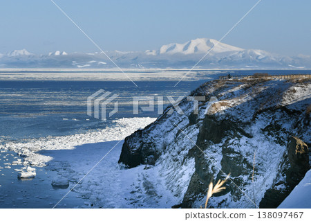 A scene of drift ice approaching the shore A scene of drift ice approaching the shore 138097467