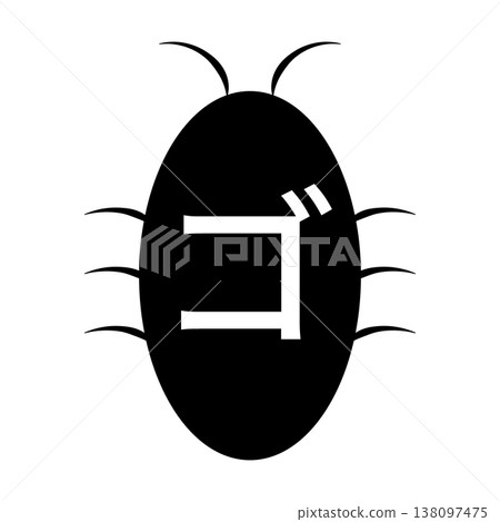 Stylized cockroach icon illustration Stylized cockroach icon illustration 138097475