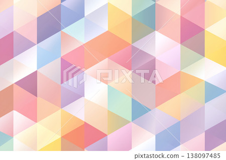 Colorful geometric pattern background, hexagon, gradient, copy space. 138097485