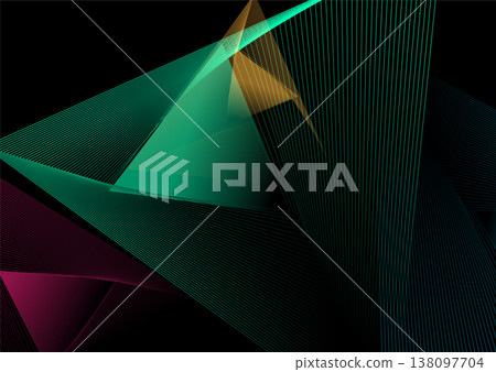 Colorful triangular lines technology futuristic background 138097704