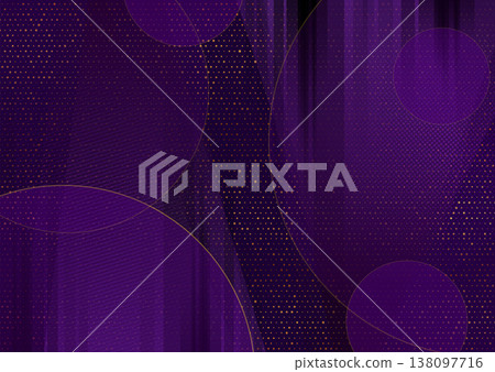 Dark violet geometric background with small golden dots 138097716
