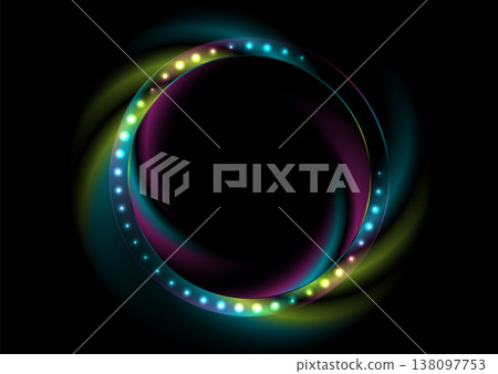 Vibrant shiny blurred flickering rings abstract background Vibrant shiny blurred flickering rings abstract background 138097753