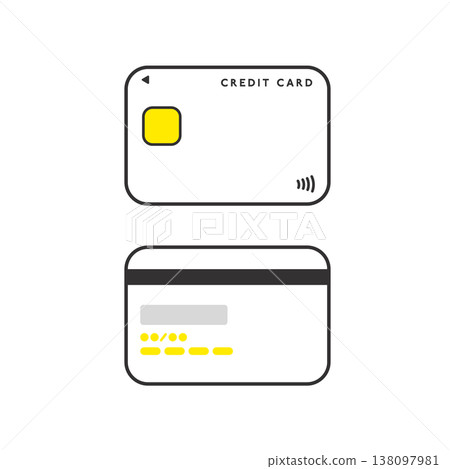 Credit card image illustration material Credit card image illustration material 138097981