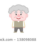 A set of simple and cute illustrations of elderly men. 138098088