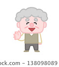 A set of simple and cute illustrations of elderly men. 138098089