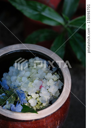 Hydrangea flower water basin 5 Hydrangea flower water basin 5 138098701