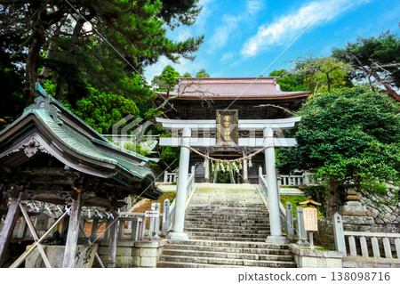 Stone torii gate and chozuya at Koganeyama Shrine Stone torii gate and chozuya at Koganeyama Shrine 138098716