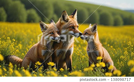 Fox parent and child 138098717