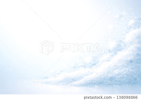 Clean and refreshing foam background material, banner with margins suitable for hygiene, cleansing, and beauty products. Clean and refreshing foam background material, banner with margins suitable for hygiene, cleansing, and beauty products. 138098866