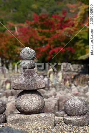 Stone tower and autumn leaves 138098990
