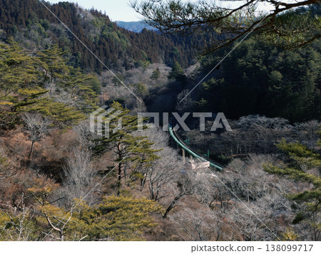 在一個寒冷的冬日，我徒步攀登了一座低矮的山峰，非常適合散步。這座山峰在春天盛開著杜鵑花，而到了冬天則光禿禿的。 138099717