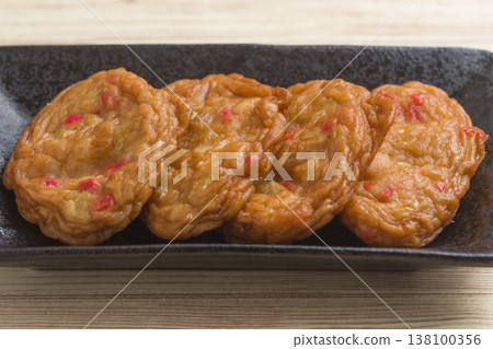 Pickled ginger tempura as a snack 138100356