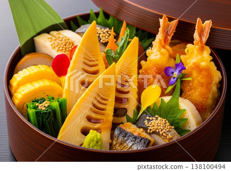 Delicious bamboo shoot bento 138100494