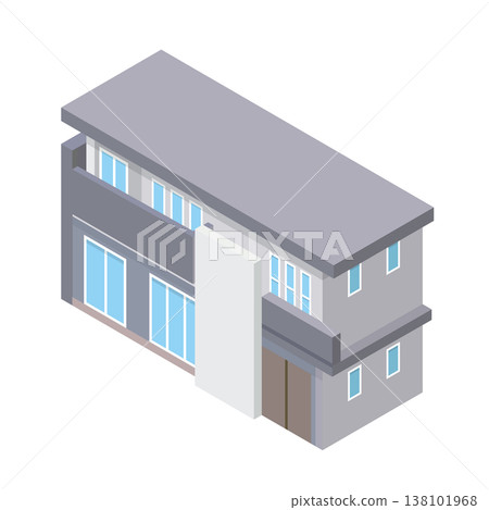 Illustration of a detached house Illustration of a detached house 138101968