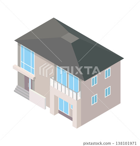 獨立式住宅的插圖 獨立式住宅的插圖 138101971