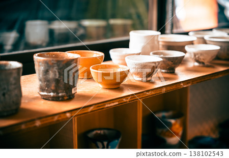 Image of pottery, tea bowls, and Japanese tableware: Shigaraki Image of pottery, tea bowls, and Japanese tableware: Shigaraki 138102543