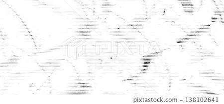 Horizontal distressed line texture. Black aged striped pattern background. Damaged scanned image concept wallpaper. Linear halftone scratch photocopy backdrop. Old worn paper effect print. Vector Horizontal distressed line texture. Black aged striped pattern background. Damaged scanned image concept wallpaper. Linear halftone scratch photocopy backdrop. Old worn paper effect print. Vector 138102641