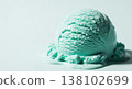 Studio photoshoot of mouthwatering mint ice cream; includes space for advertising copy for a refreshing summer dessert. 138102699