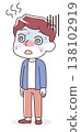 Illustration of a man suffering from a high fever (unwell/flu) 138102919