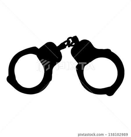 Silhouettes handcuffs Silhouettes handcuffs 138102989
