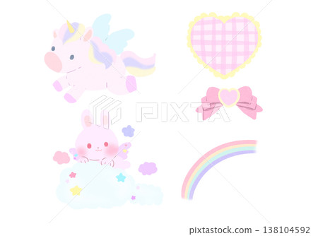 彩虹絲帶獨角獸夢幻可愛套裝 彩虹絲帶獨角獸夢幻可愛套裝 138104592