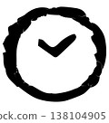Clock and schedule icons - Vector line icons for kindergarten websites 138104905