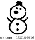 Snowman icon (winter event) Vector line icon for kindergarten website 138104916