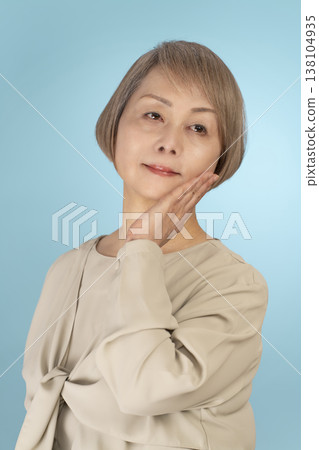 老年女性的髮型 老年女性的髮型 138104935