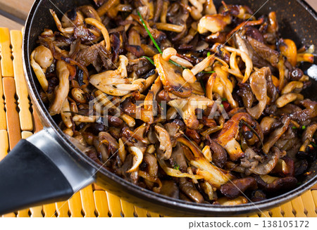 Fried mushrooms is tasty dish Fried mushrooms is tasty dish 138105172