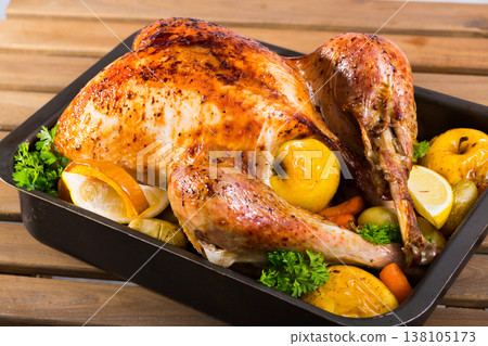 Garnished turkey Garnished turkey 138105173