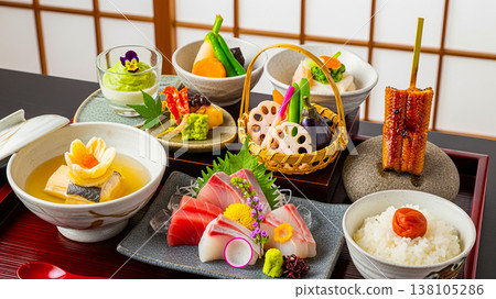 傳統美味的懷石料理 138105286