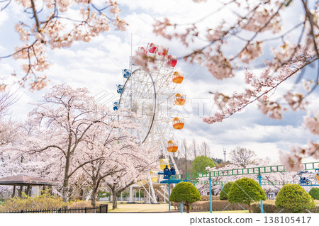青森縣八戶市八戶公園和兒童樂園的春日景色 青森縣八戶市八戶公園和兒童樂園的春日景色 138105417
