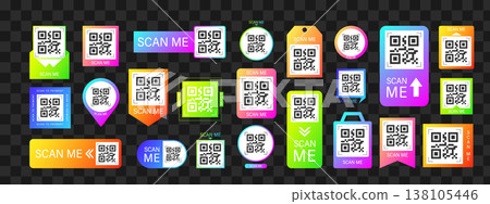 Scan me Frame. Online payment template with barcode. QR code sticker for mobile app. Pay now by phone. Click button and icon for business. Minimalist Vector illustration Scan me Frame. Online payment template with barcode. QR code sticker for mobile app. Pay now by phone. Click button and icon for business. Minimalist Vector illustration 138105446