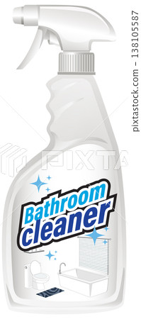 Bathroom Cleaner Spray Bottle Vector Illustration Bathroom Cleaner Spray Bottle Vector Illustration 138105587