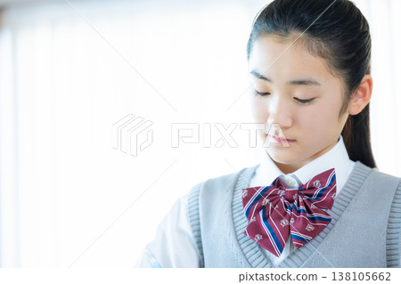 Junior high school girls studying at cram school Junior high school girls studying at cram school 138105662