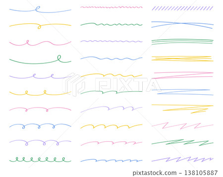 Hand-drawn line vector illustration set. Hand-drawn, ornamental, doodle, line art Hand-drawn line vector illustration set. Hand-drawn, ornamental, doodle, line art 138105887