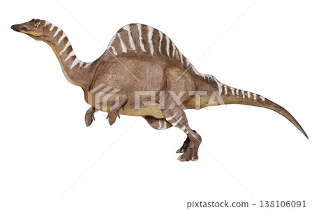 A herbivorous dinosaur with a high sail, like Spinosaurus A herbivorous dinosaur with a high sail, like Spinosaurus 138106091