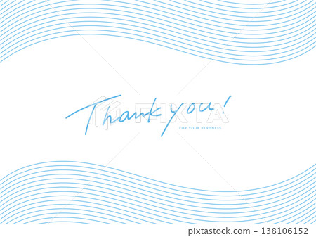 簡潔的「謝謝」字樣設計,背景為波浪圖案。 簡潔的「謝謝」字樣設計,背景為波浪圖案。 138106152