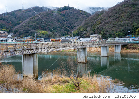 Shinkoji Bridge over the Kurose River after the rain Shinkoji Bridge over the Kurose River after the rain 138106360