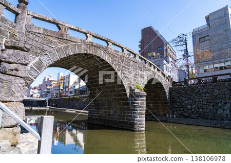 Spectacles Bridge over the Nakashima River in Nagasaki 138106978