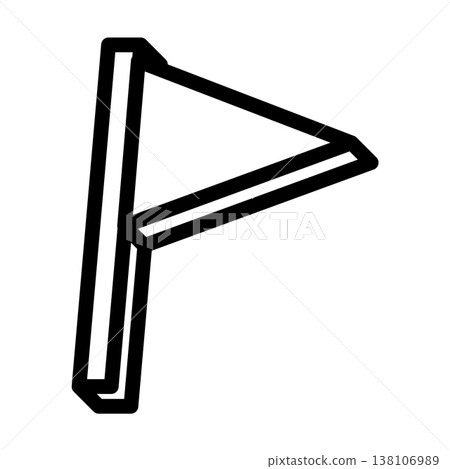 Three-dimensional triangular flag Three-dimensional triangular flag 138106989